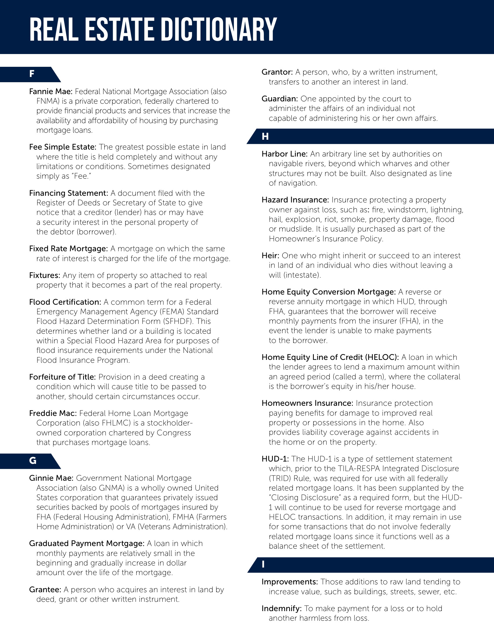 Real Estate Dictionary Twin City Title